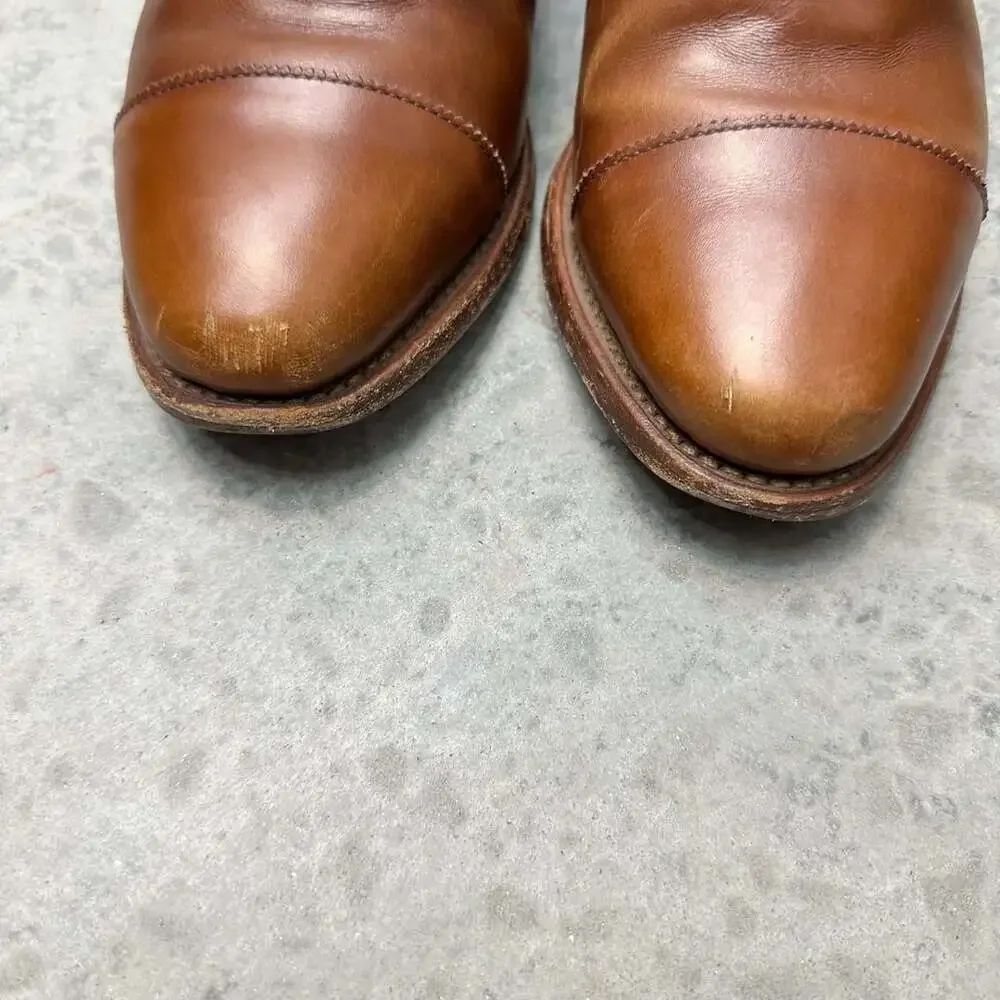 Allen Edmonds Niles Brown Leather Cap-Toe Dress Shoe - 7E